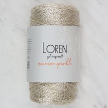 Epilons Loren Macrame Sparkle Simli Krem El Örgü Ipi - Rm