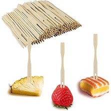 Starseven 100 Paket Bambu Meze Çatalı, Meze Için Kürdan, Meyve, Kokteyl, Şarküteri Tahtası Aksesuarları Için