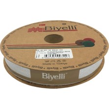 Epilons Biye Simli Katlı kg Gümüş 2 cm 25 Metre %50 Simli % 50 Polyester