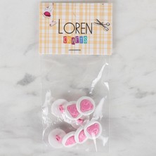 Epilons Loren Crafts 8 Li Pembe Düğme - 625