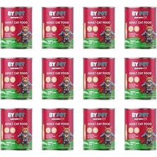 Starseven Bypet Yetişkin Kediler Için Dana Etli Konserve Yaş Mama 415 gr x 12 Adet