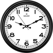 Starseven Galaxy D-200-K Klasik Kadran Siyah Renk Sessiz Akar 30 cm Duvar Saati
