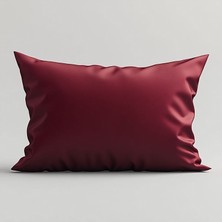 LTG Nova Ipek Dokulu Mikrosaten Saten Yastık Kılıfı 50X70 (2’li Set) – Bordo – Saç ve Cilt Dostu