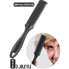Aylina Mey Ithalat® 2 Jiletli Kırık Saç Sakal Düzletme Inceltme Tarağı