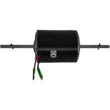 24V Kalorifer Motoru Çift Milli Cw (Düz Gövde-Düz Mil 8mm)