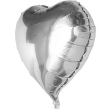 Vexor Kalp Balon Folyo Gümüş 60 cm 24 Inç