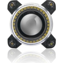 SANEL 12V-24V LED FAR MERCEKLİ (KISA HÜZME) (GÜNDÜZ SÜRÜŞ LEDLİ) (YUVARLAK 90*110 MM)