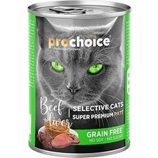 Starseven Prochoice Yetişkin Seçici Kediler Için, Tahılsız, Sığır Etli ve Ciğerli Ezme, 400 G x 12 Adet