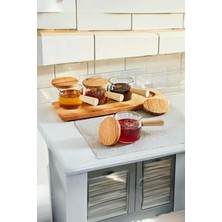 Hype Store Mithra Life 4 Adet Ahşap Saplı Standlı Mika Şeffaf Sunumluk Sosluk Reçellik Çerezlik MIT1152