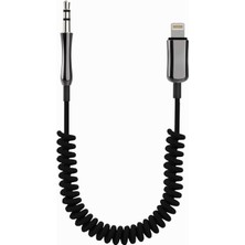 Hype Store Pdateknoloji iPhone Lightning To 3.5mm Örgülü Spiralli Aux Kablo Dönüştürücü 1m (Tüm Lightning Giriş