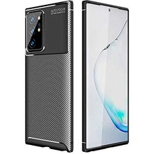 Hype Store Ehr. Note 20 Ultra ile Uyumlu Kamera Korumalı Darbe Önleyici Carbon Brushed Silikon Kılıf (Siyah, No