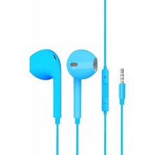 Hype Store Jack Girişli Mavi Kablolu Kulaklık Ios Android Ile Uyumlu 3.5 mm Kulaklık
