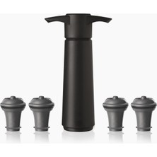 Hype Store Vacu Vin 9824606 Pompa, 4 Tıpalı, Siyah, 4 Adet