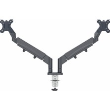 Hype Store Leitz Ergo Yerden Tasarruf Sağlayan, Bilgisayar ve Laptop Için Ikili Monitör Kolu, 65370089, Gri