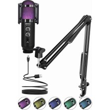Hype Store Regard Rgb Set USB Ekholu ve Yayıncı Mikrofonu (Kayıt Tiktok Twitch Canlı Yayın Discord Youtube)