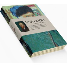 Braventa Collection Retronote Van Gogh 4'lü Defter Seti 4, Self-Portrait Series I, Çizgisiz, 64 Sayfa, 14X21CM