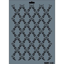 Aylina Mey Ithalat® Rich New Seri N-112 Stencil 35X25 cm