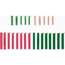 Braventa Collection Bevara Torba Klipsi,boyutlar: 6 cm Uzunluğunda 10 Adet ve 11 cm Uzunluğunda 16 Adet, Karışık Renkler