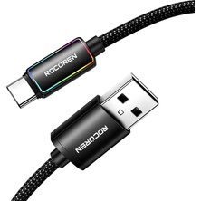 Hype Store Type-C To Usb-A Rgb Aydınlatmalı 3A Hızlı Şarj ve Data Kablosu 2 Metre