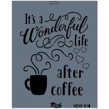 Aylina Mey Ithalat® Rich New Seri N-418 Stencil 35X25 cm