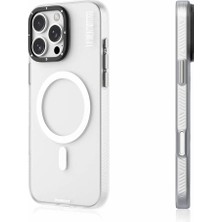 Hype Store Youngkit iPhone 16 Pro Max Uyumlu Kılıf Magsafe ile Uyumlu Youngkit Hidden Sand Serisi Kapak Beyaz