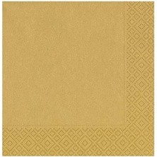 Hype Store Benim - Düz Desenli Altın Kağıt Peçete 33 * 33