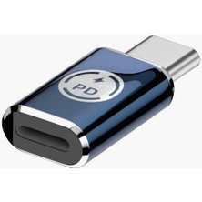 Braventa Collection 35W Type C To Lightning iPhone 15 Max Pro Yuva Çevirici Hızlı Şarj Aktarımı Otg Dönüştürücü Koyu Mav