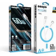 Hype Store Onopo 60W Pd Type-C To Type-C Hızlı Şarj ve Data Kablosu 1 Metre | Android Uyumlu | Silikon Örgülü |
