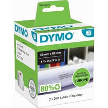 Braventa Collection Dymo S0722400, Lw Geniş Adres Etiketi, (89X36 Mm) 520 Etiket/paket - (99012)