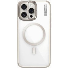 Braventa Collection Youngkit iPhone 14 Pro Max Uyumlu Kılıf Magsafe ile Uyumlu Youngkit Crystal Grid Gold