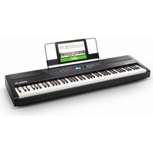 Hype Store Alesis Recital Pro - Dijital Piyano Klavye 88 Ağırlıklı Çekiç Hareketli Tuşu, 12 Premium Ses ve Dahi