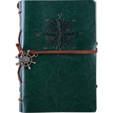 Braventa Collection Nectaroy Retro Denizci Not Defteri, Klasik Poliüretan Deri Kapaklı Not Defteri, Seyahat Günlüğü, Sey