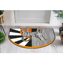 Braventa Collection Dekoratif Kapı Önü Yarım Daire Paspas, 70X40 Cm, 6 mm Kalınlık, Canlı Renkler, Kaymaz Taban, Kolay T