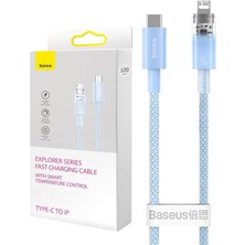 Hype Store Explorer Serisi Hızlı Şarj Kablosu Akıllı Sıcaklık Kontrolü Type-C To Ip 20W, 1m, Mavi