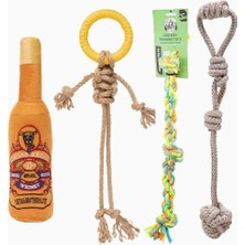 Braventa Collection Proud Wave Köpek Oyuncağı Renkli Çekiştirmeli Halat Pamuk - Köpek Isırma Kemirme Oyuncağı Top Diş Ip