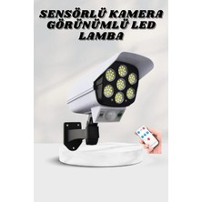 Aylina Mey Ithalat® Solar Lamba Kamera Görünümlü Duvar Lambası Dönebilen Bahçe Aydınlatması