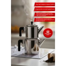 Aryıldız Roma Soft Siyah Büyük Çaydanlık Takımı