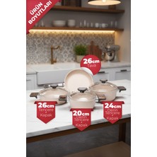 Aryıldız Vortex Capuucino 7 Parça Tencere Seti