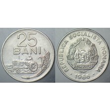 Banknoting Romanya 25 Banı 1966 Sosyalist Dönem-Traktör Temalı.