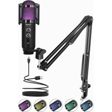 Braventa Collection Regard Rgb Set USB Ekholu ve Yayıncı Mikrofonu (Kayıt Tiktok Twitch Canlı Yayın Discord Youtube)