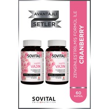 SOVITAL Happy Vajin - Kadın Sağlığı, Cranberry, Probiyotik, C Vitamini 60 Yumuşak Kapsül x2 Kutu