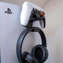 Hype Store TRAK3D Ps5 Kulaklık ve Kol Standı [minimalist Tasarım] Sony Playstation 5 Için, Siyah