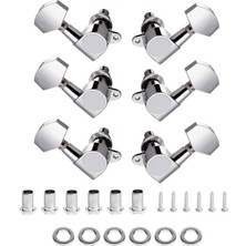 Hype Store Ab1-Sl Akustik Gitar Kaliteli Burgu Takımı Yedek Parça Gümüş Renk