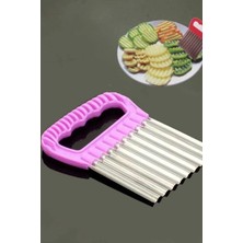 Hype Store Rotanev Şekilli Patates Cips Dilimleyici Kesici Doğrayıcı Tırtıklı Patates Dilimleme Doğrama Aparatı