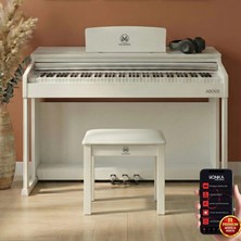 Maxword ABOVE Yüksek Kaliteli Hammer Action 88 Tuşlu Dijital Piyano (Beyaz)