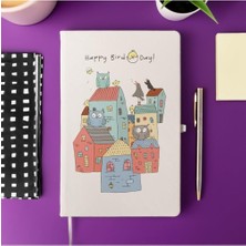 Hype Store Happy Birdday Not Defteri 13 cm x 21 cm Ölçülerinde, 100 Yaprak Çizgili Defter