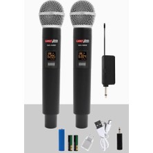 Braventa Collection SXC-1099E Şarjlı Çiftli El Telsiz Kablosuz Mikrofon Uhf