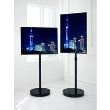MARVEL STAND MI Taşınabilir, yükseklik açısı ayarlanabilir Ayaklı TV/Monitor Çelik Stand Siyah Renk
