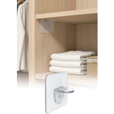 Dolap Içi Raf Ayırıcı Raf Destekleyici Askı Pratik Yapışkanlı Portatif Menteşe 12 Adet