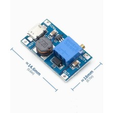Hype Store Sanec MT3608 2A Yükselteç Dc-Dc Aşamalı Güç Modülü Micro USB Çıkışlı